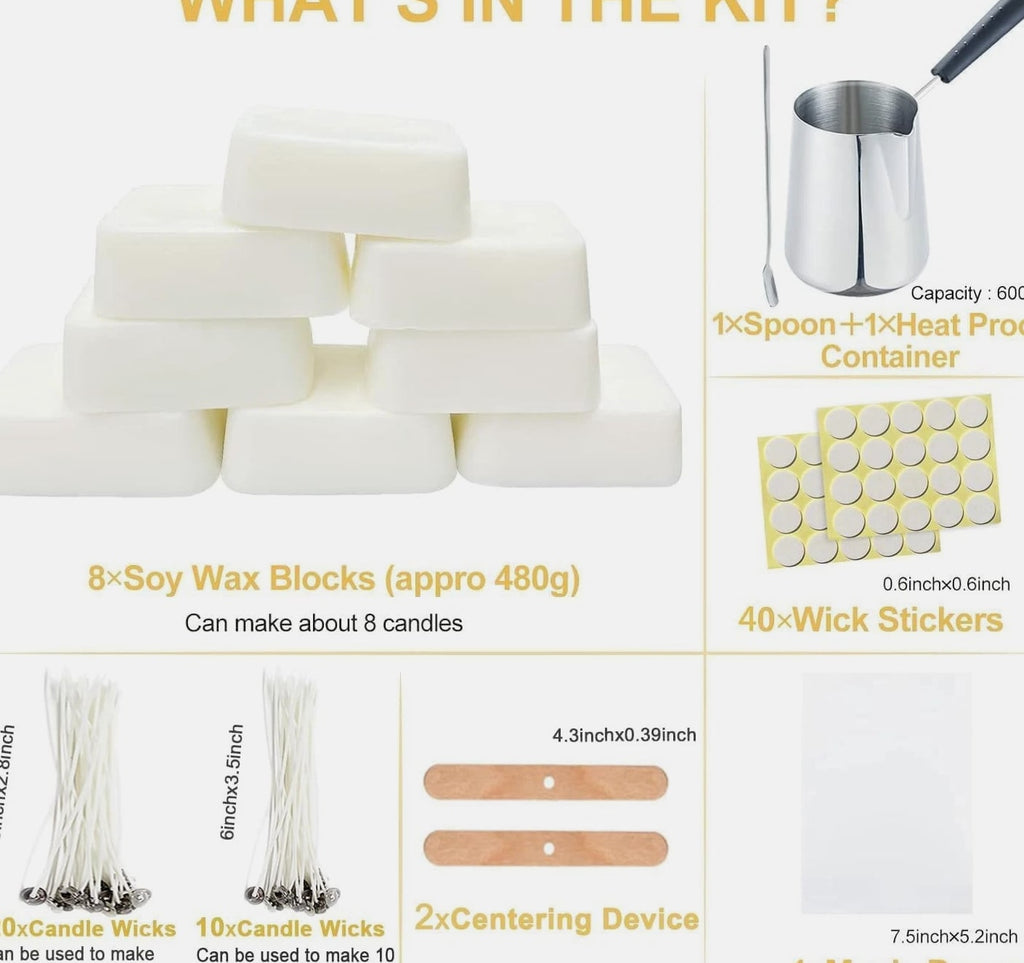 Candle Making Kit for Adults Beginners, Medium Candle, Multi-Color