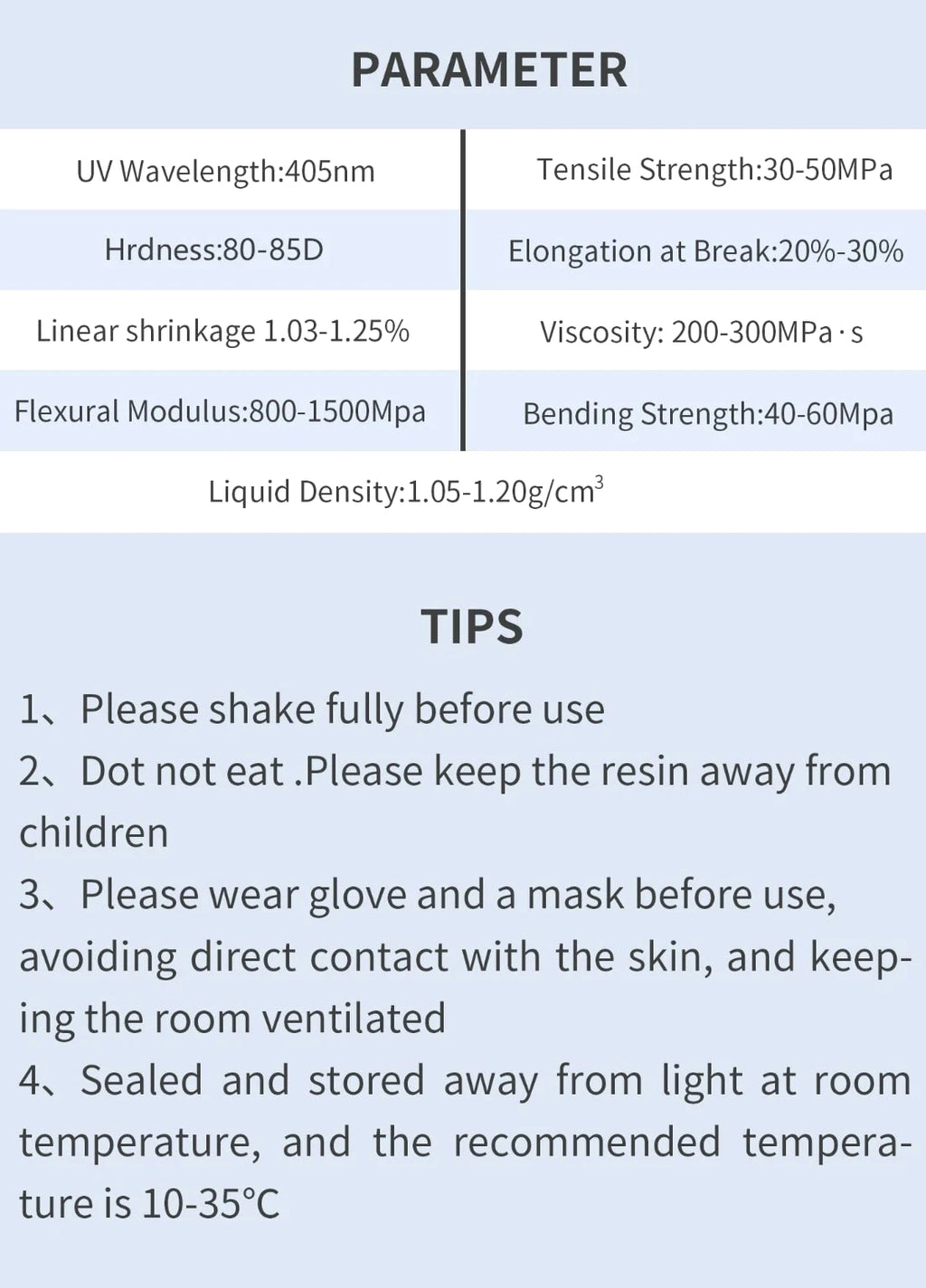 ABS-Like Resin for 3D Printer 405nm UV Curing Photopolymer Resin 3D Skin Color