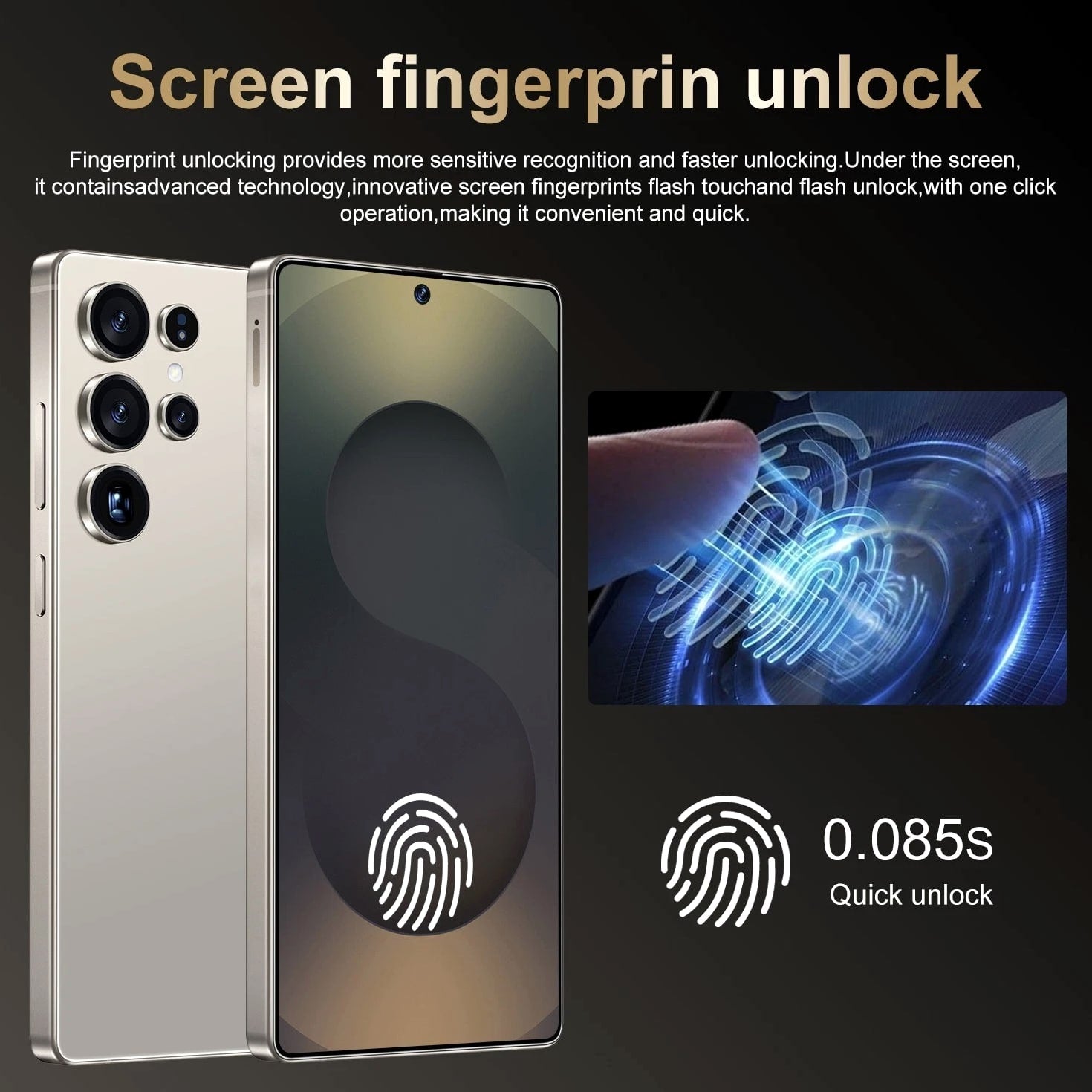 Unlocked Cell Phone 25 Ultra 128GB 5G Dual SIM Smartphone Android 15 Cheap Phone