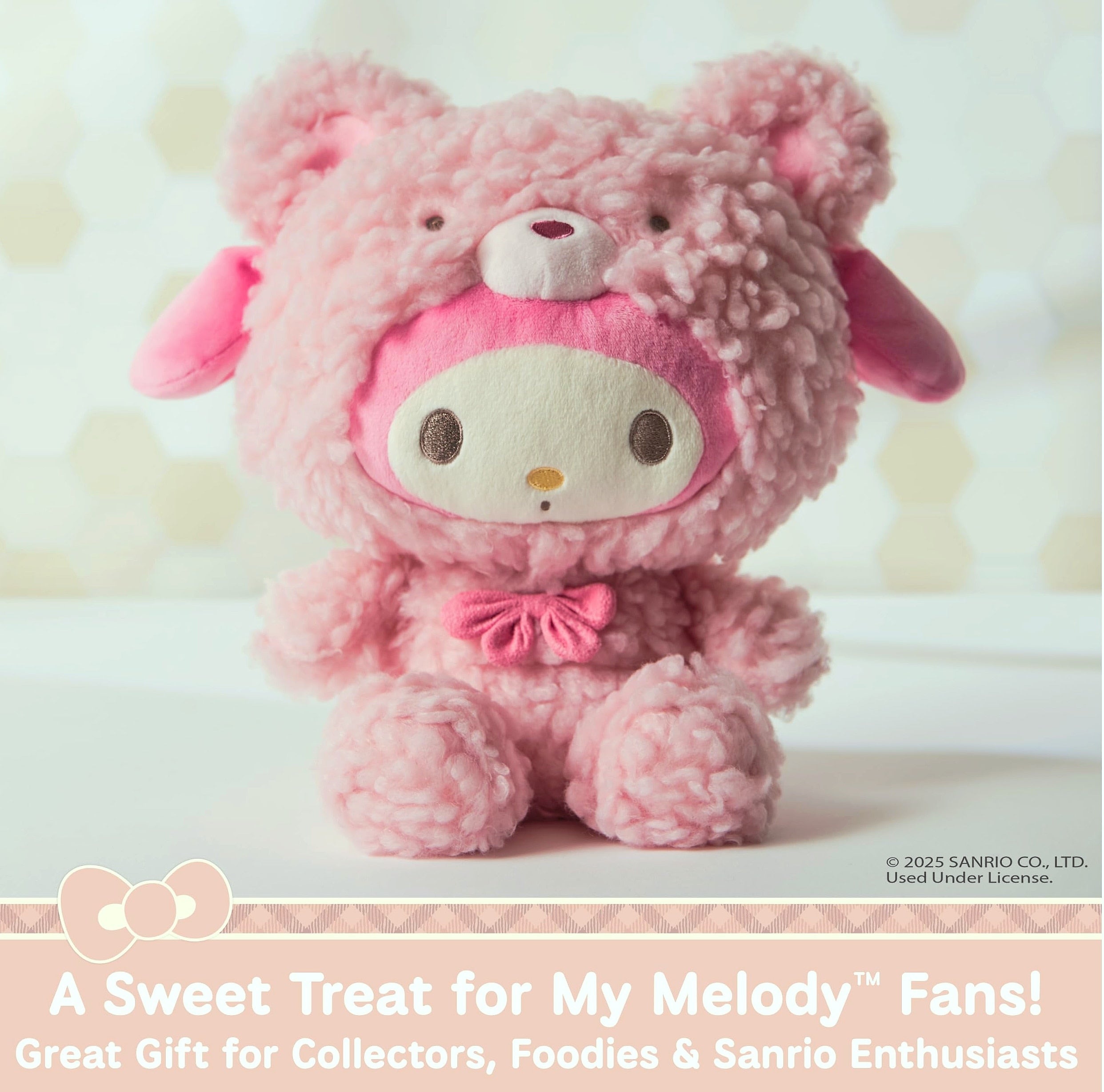 GUND Sanrio My Melody Café Latte Teddy Bear Plush Toy, 10 inch