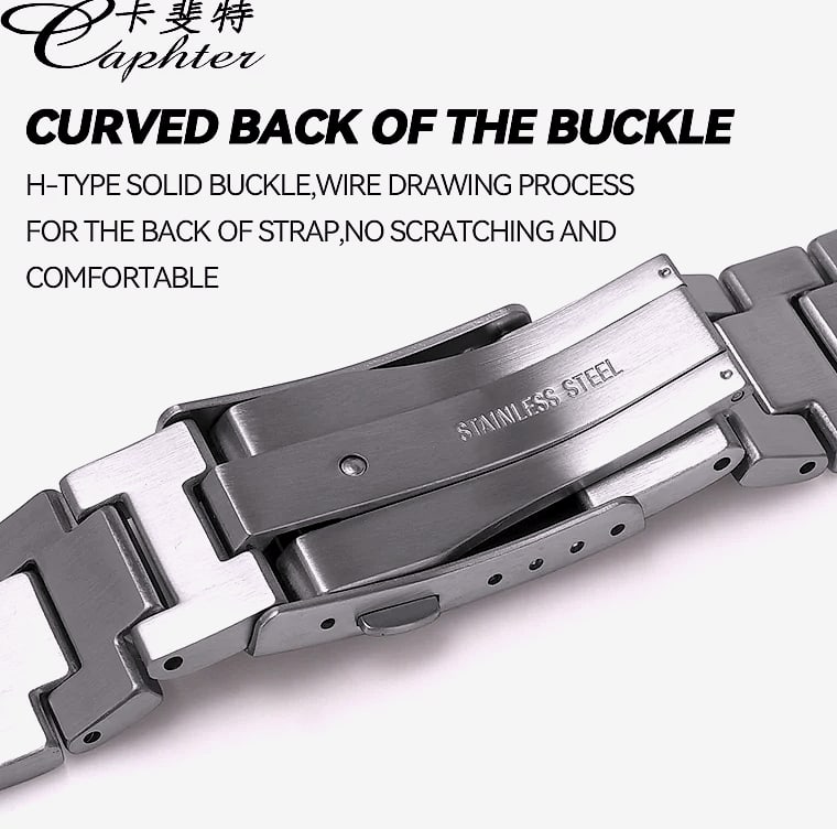 Caphter GM-2100 Metal Watchband Stainless Steel Bracelet