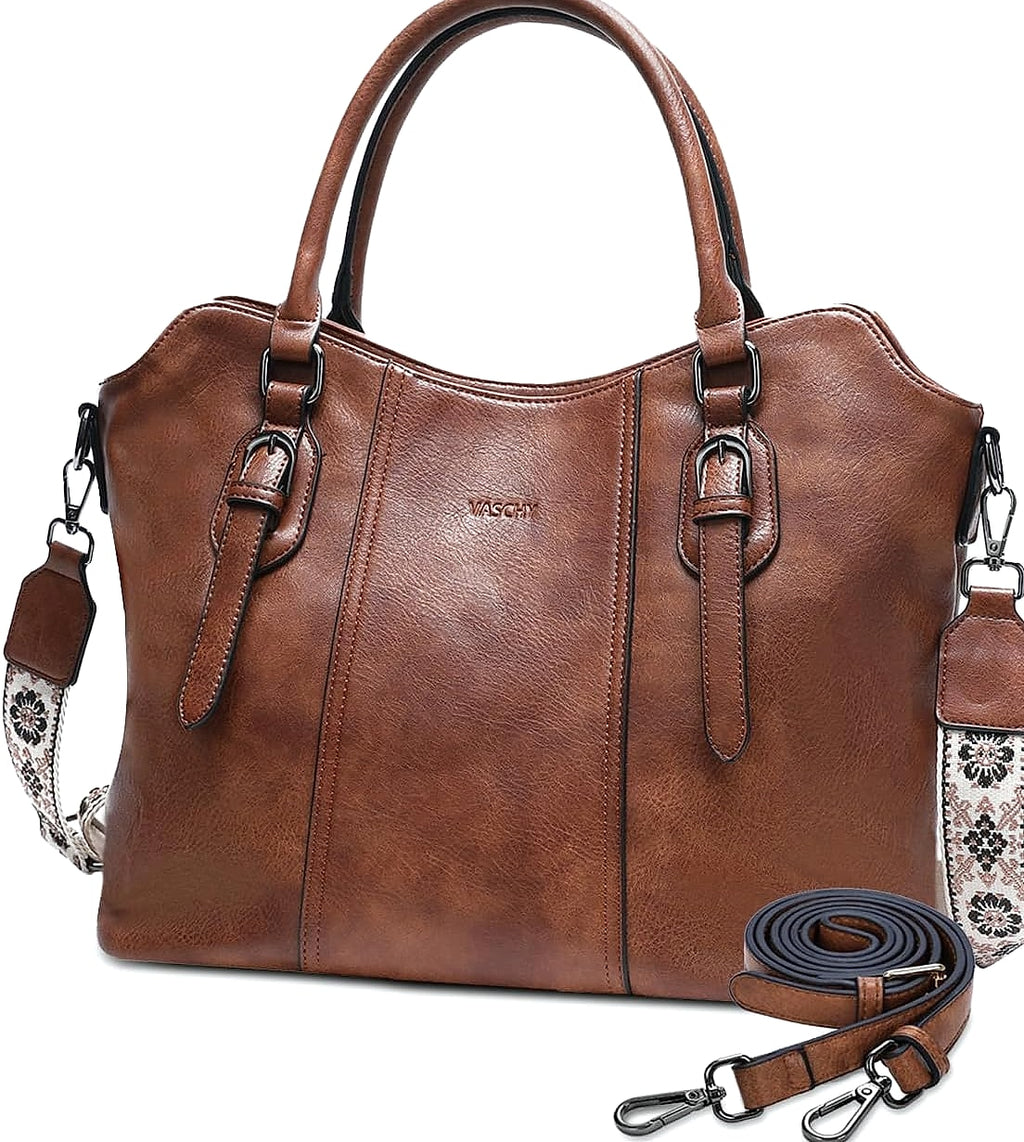 VASCHY Hobo Bag Women Vegan Leather Satchel Crossbody