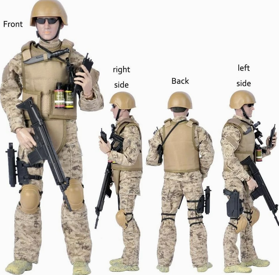 12'' American Military Soldiers Special Forces Army Man Action Figures Play Set