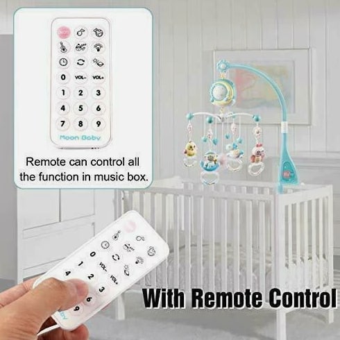Mobile Baby Rattle Toy Cot Musical Light Bed Bell Kid Hanging Crib Nursery Gift