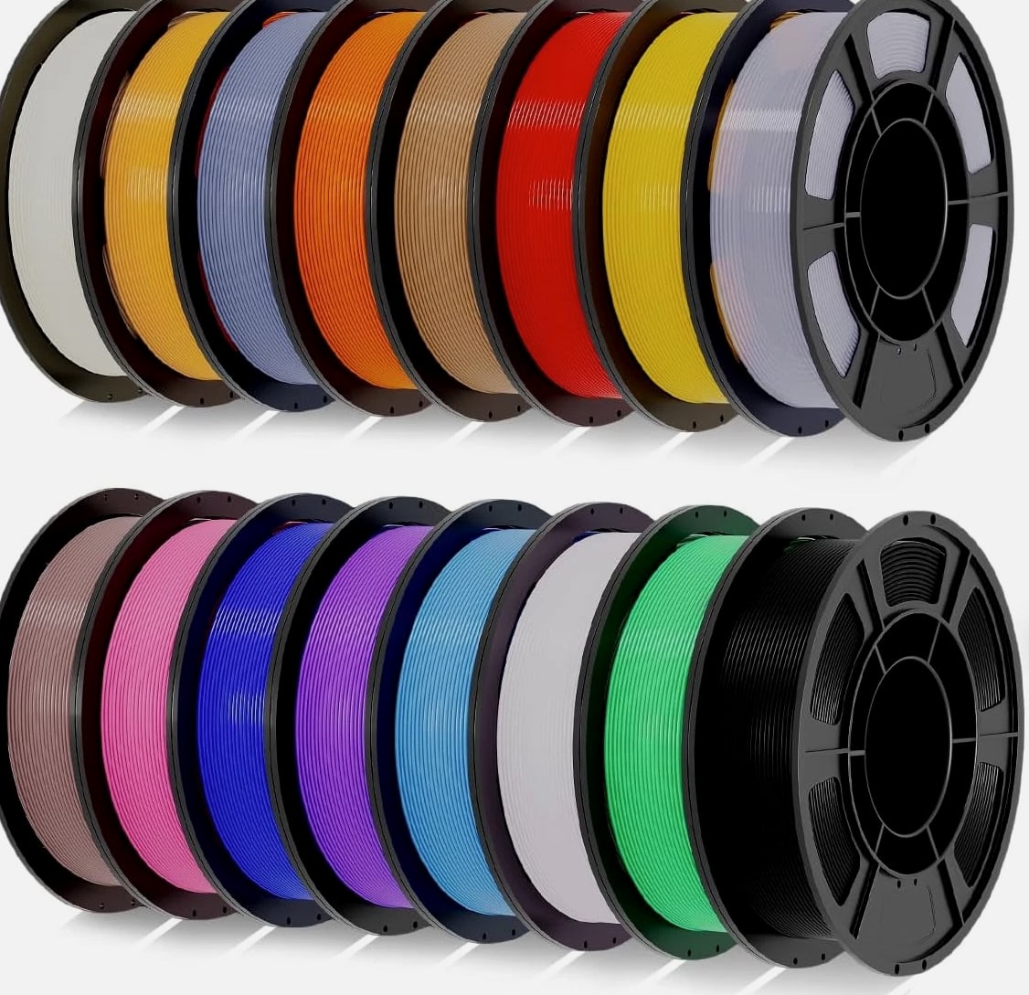 PLA+ 3D Printer Filament 1.75mm Bundle, Individually Vacuum Sealed, Multi-Color