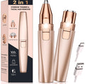 Bissuuy 2-in-1 Eyebrow Trimmer and Face Shaver for Women