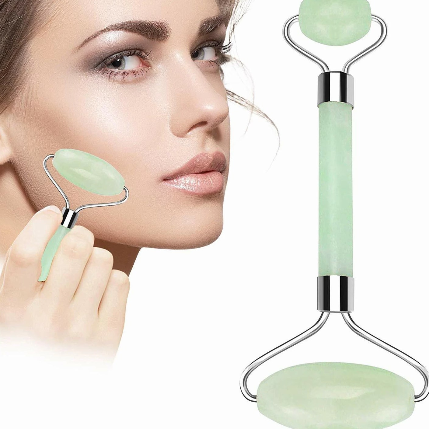 Facial Massage Jade Roller Slimming Face Body Eye Head Neck Beauty Tool