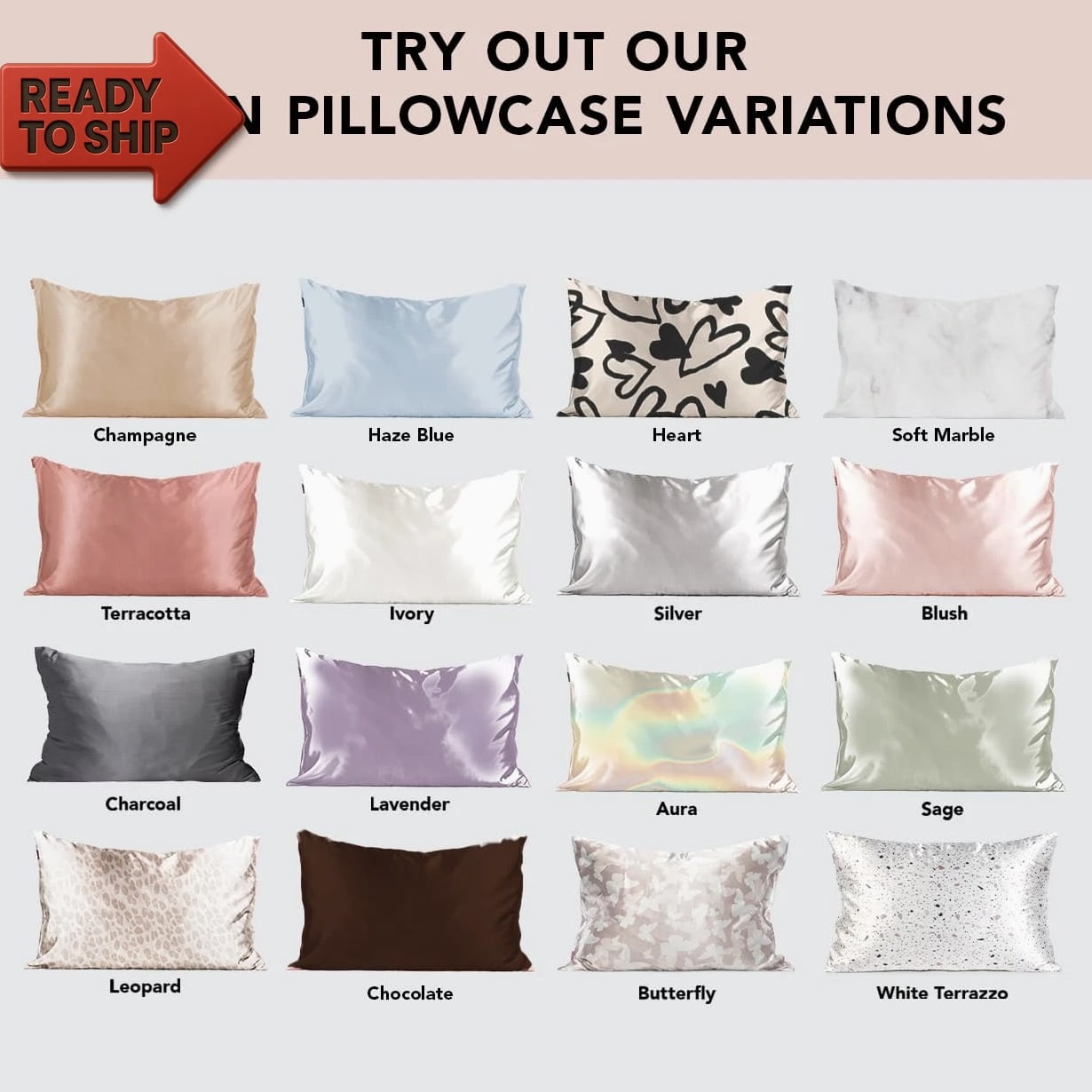 Satin Pillowcase, Softer than Silk Pillow Cases King, Cooling Pillow Covers, Sa