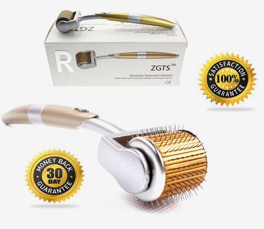 ZGTS Titanium Derma Roller 2.0 mm with Travel Case For Stretch Marks, Cellulite