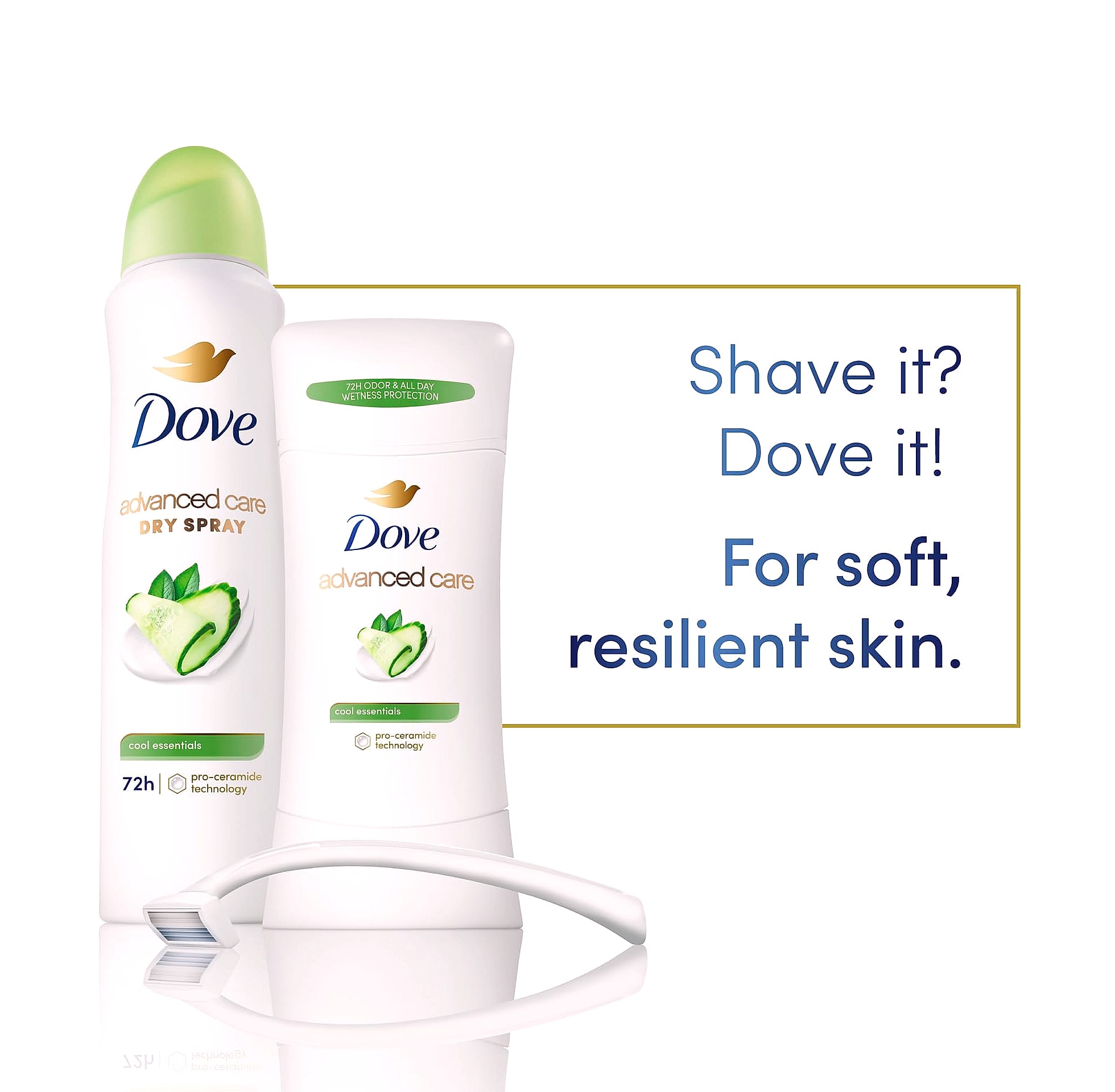 Dove Advanced Care Cool Essentials Antiperspirant Deodorant, 4 Pack