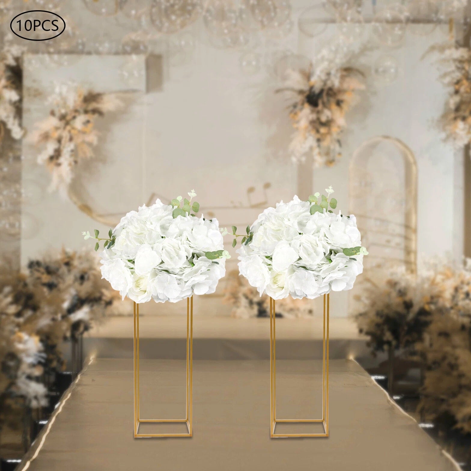 10X Handmade Artificial Flower Balls for Weddings, Parties, and Decor