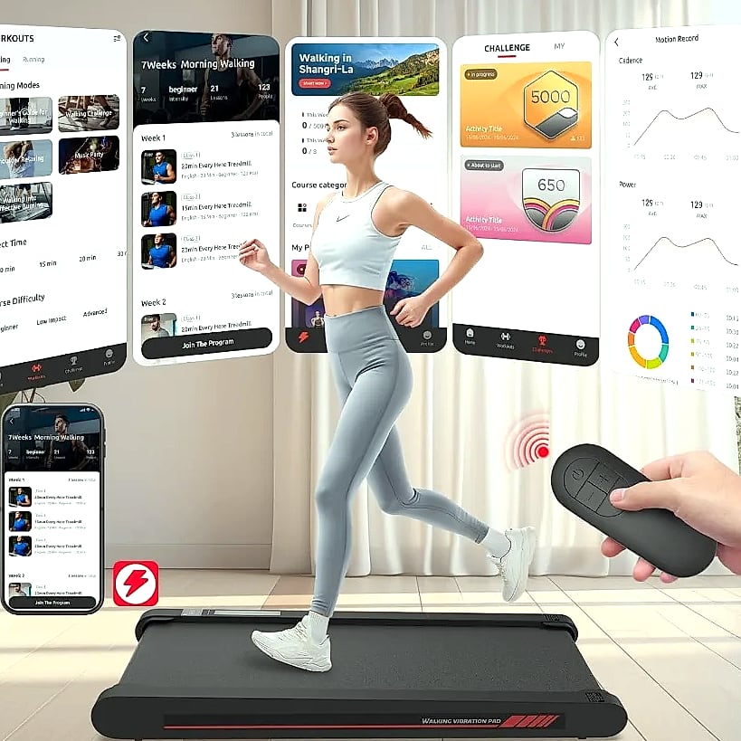 4-in-1 Vibration Walking Pad with App Control