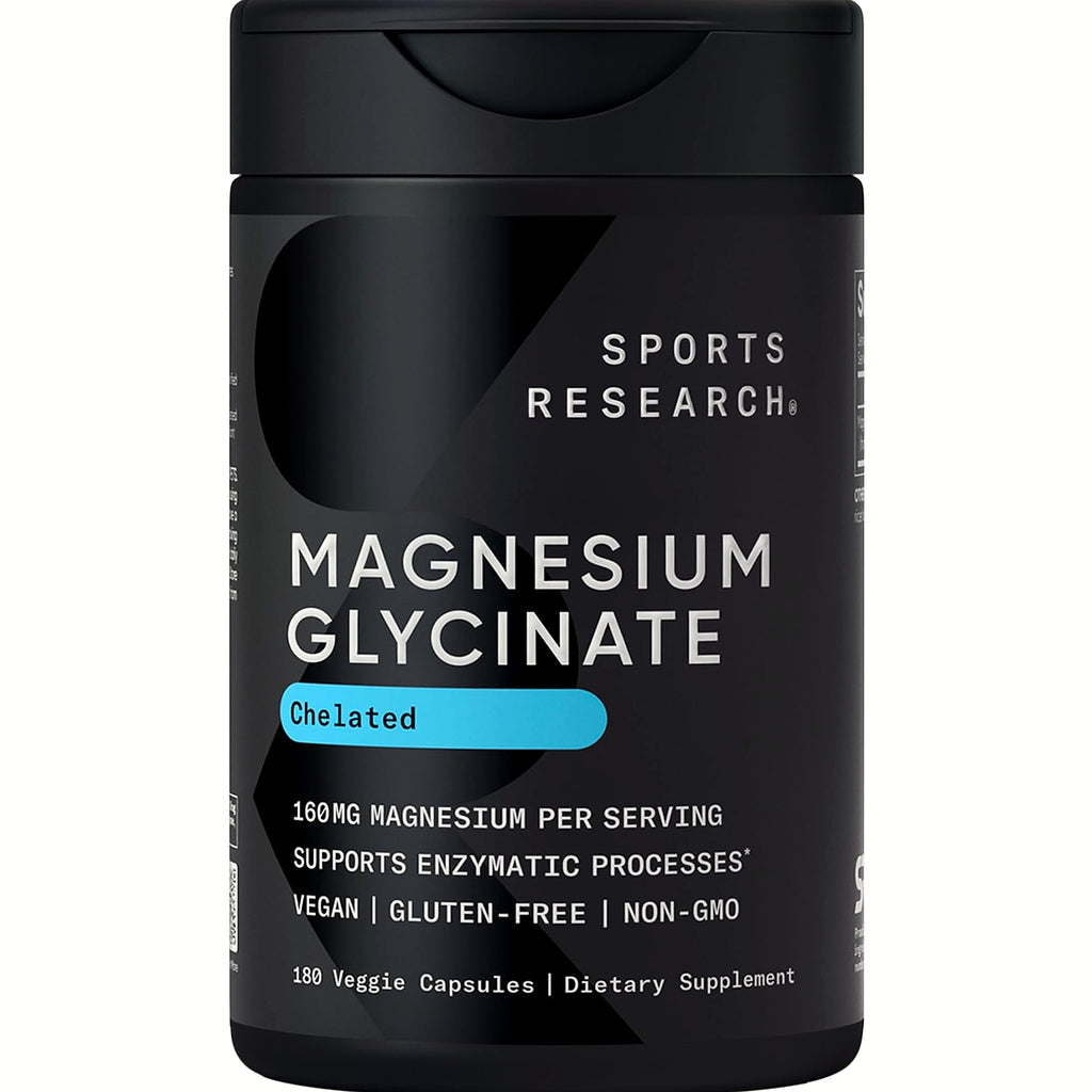 Sports Research Magnesium Glycinate 160mg Sleep Support