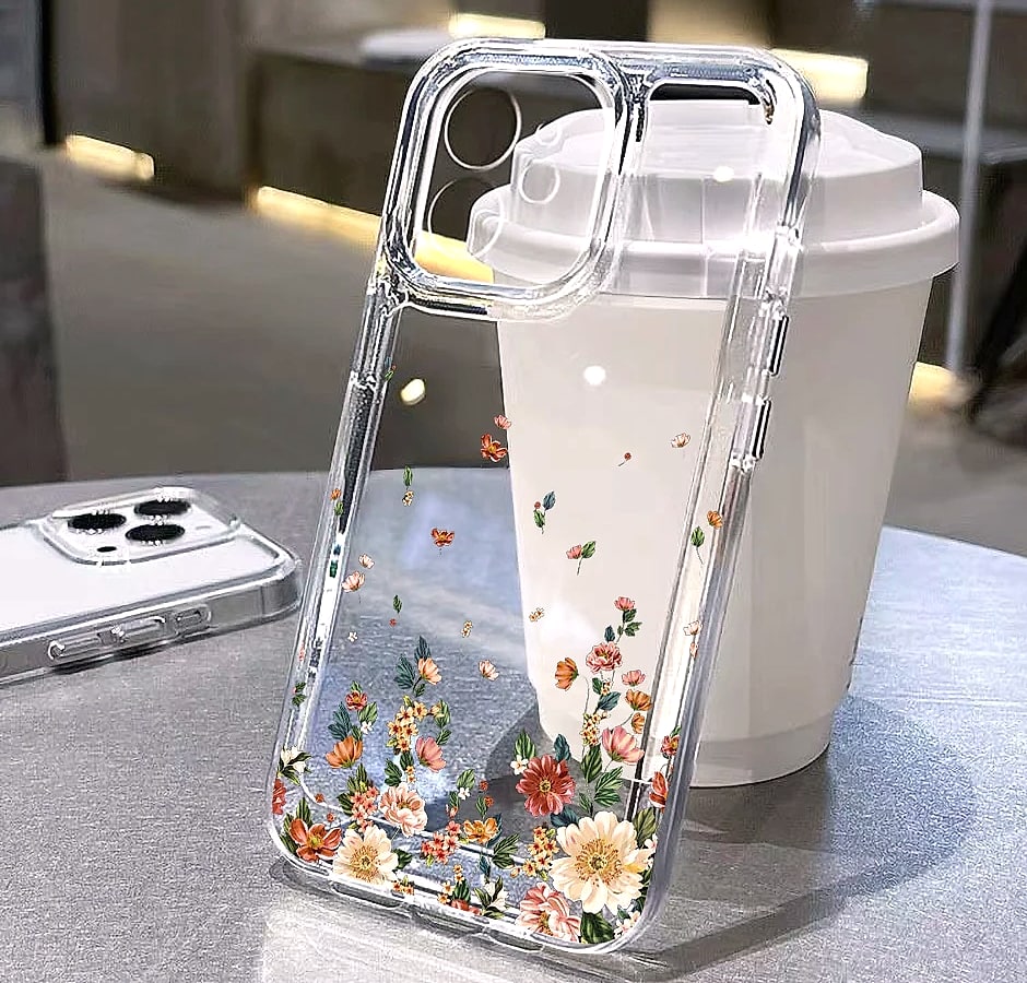 TUNEDEE Flower Phone Case iPhone 11 12 13 14 15 16 Shockproof