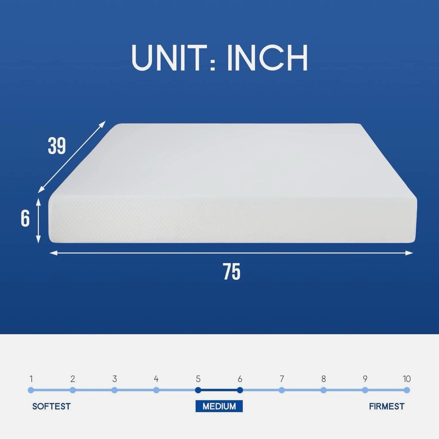 Gel Memory Foam Medium-Firm Twin Mattress, CertiPUR-US Certified Mattress in Box