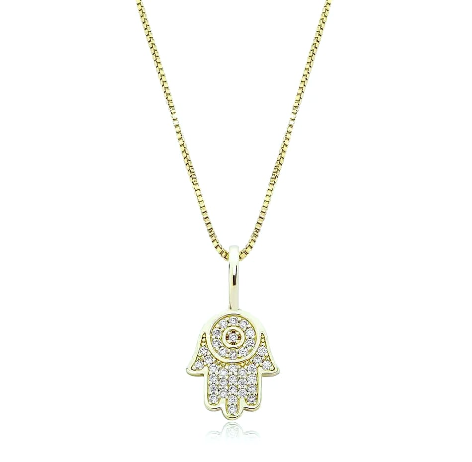TOPGRILLZ 925 Sterling Silver Hand Pendant Cubic Zirconia