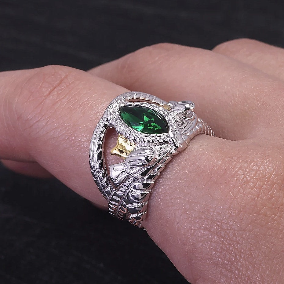 GQTorch 925 Sterling Silver Lord Ring of Barahir