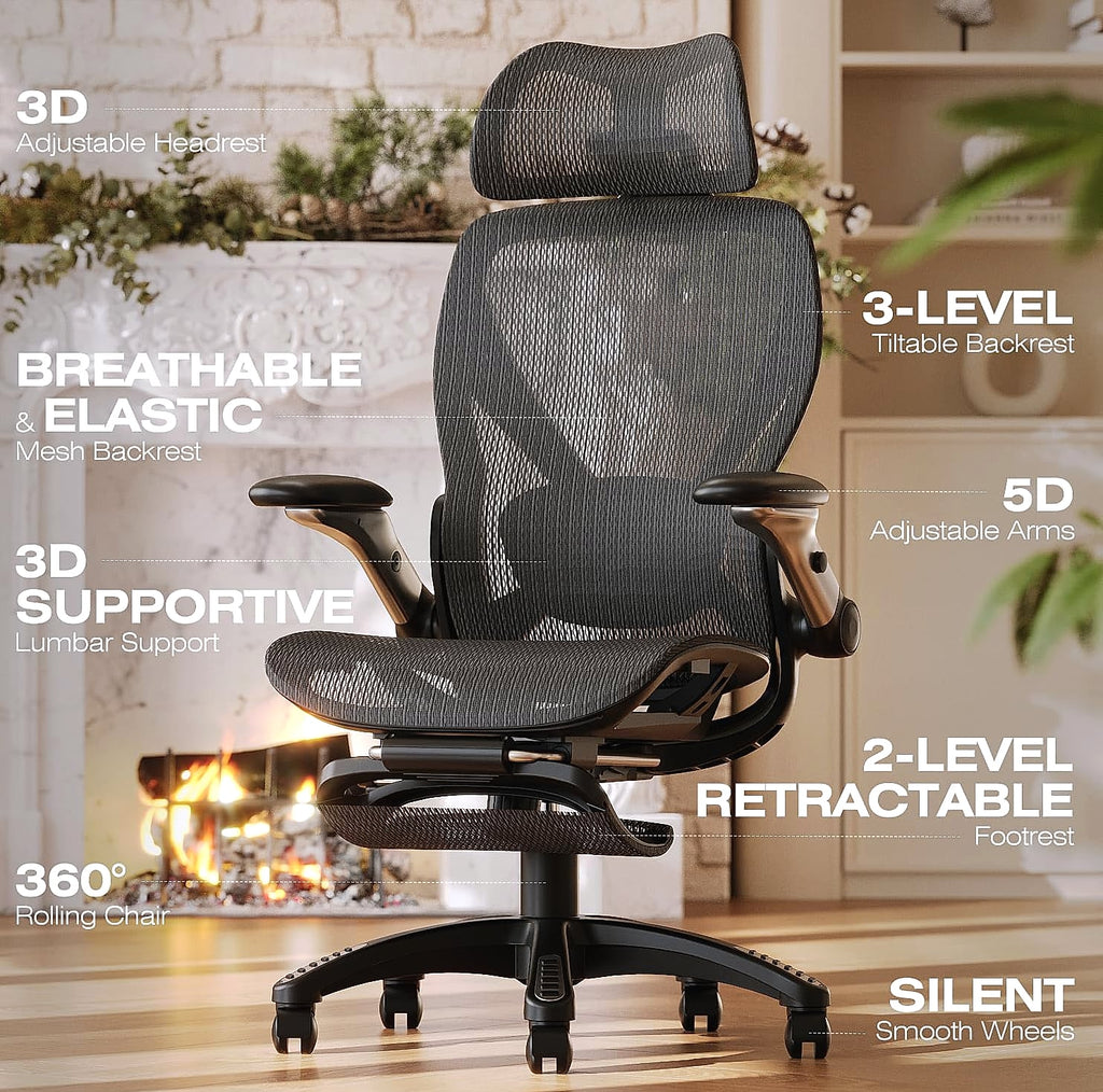ELABEST X100 Ergonomic Mesh Office Chair with Lumbar Support