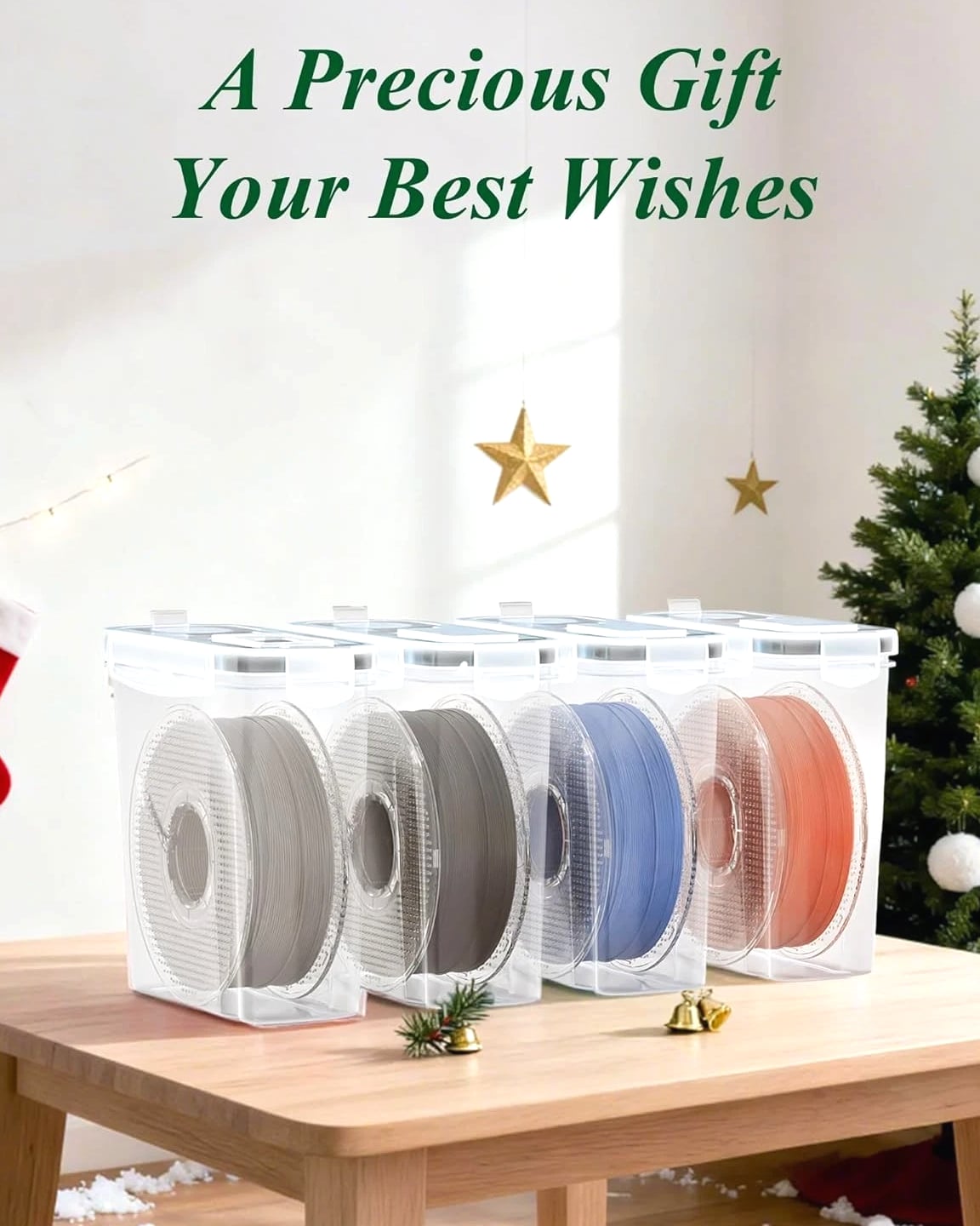 Stable 4.0L Filament Containers with Desiccant – Premium 3D Printing Protection