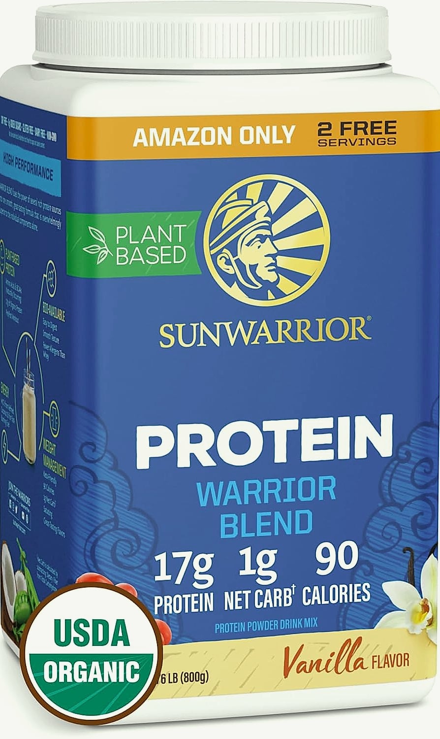 Sunwarrior Warrior Blend Vanilla Plant Protein Powder