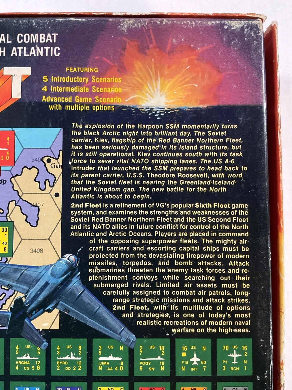 Victory Games / Avalon Hill 2nd FLEET Board Game 1986 Cold War Wargame