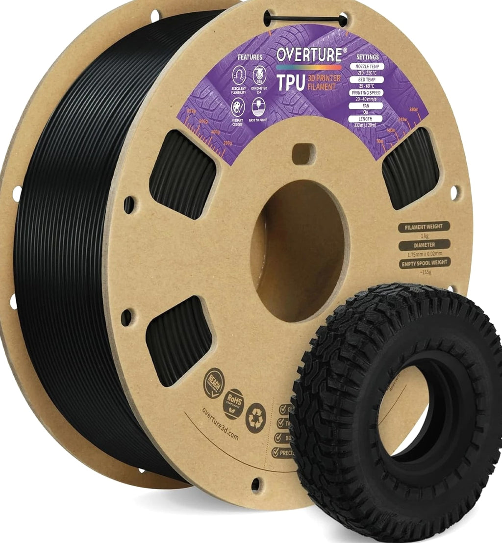 Premium TPU 1.75mm Flexible Filament, 1kg Spool