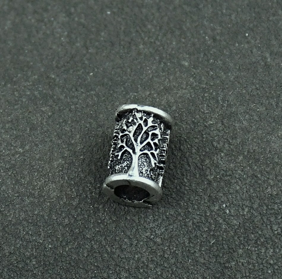 Nostalgia Viking Rune Bear Paw Beads Charms Hair Bead Set