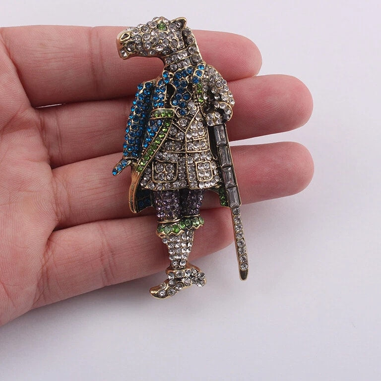 fashion horse rider shield brooch, men's women's clothing accessories pins