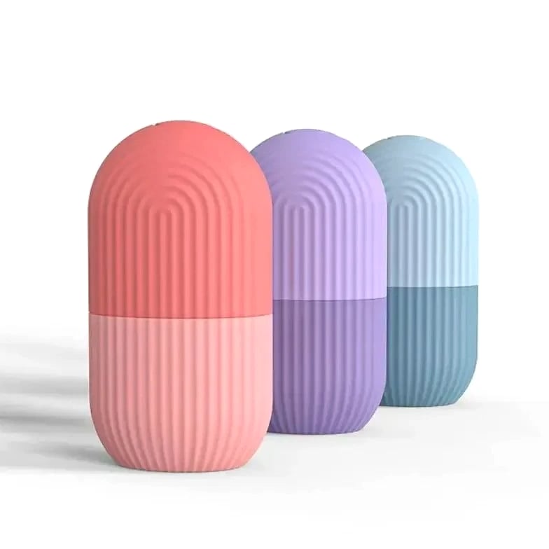 Reusable Silicone Ice Roller for Face & Eyes - Puffiness Reducer Facial Massage