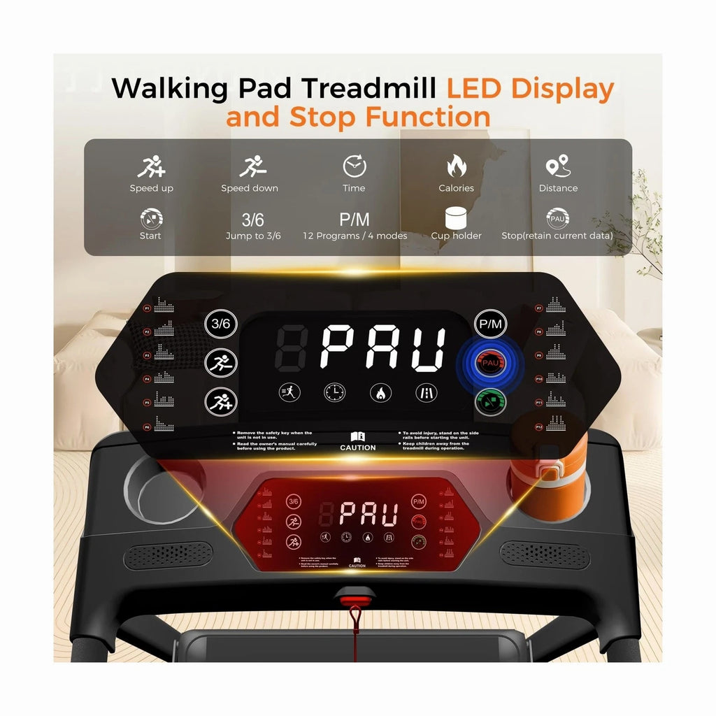 Aiteid Treadmill with Incline, 3.0HP Small Treadmills for Home, Portable Electric
