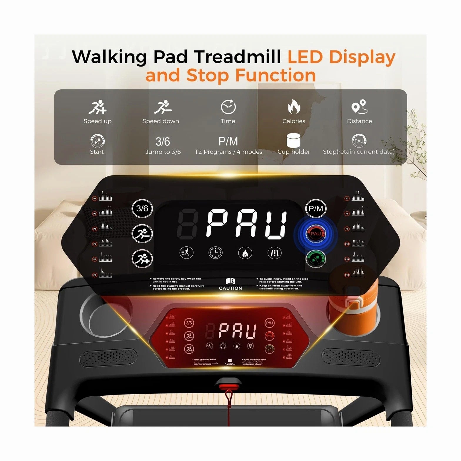 Aiteid Treadmill with Incline, 3.0HP Small Treadmills for Home, Portable Electric