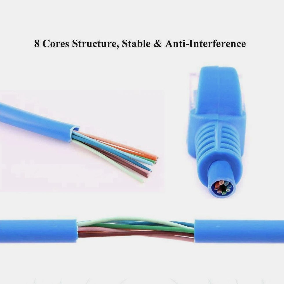 10m Cat 5E Molded Network Lan Ethernet Internet Patch Cable Blue New