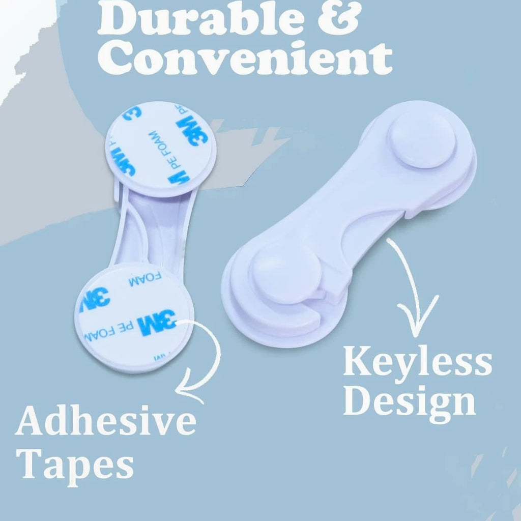 Cabinet Door Locks for Baby Proofing and Child Safety, 4 Pack Childproof Cab...