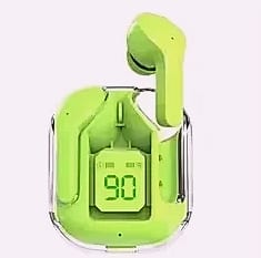 AHTOSKA Transparent Wireless Earbuds with LED Display
