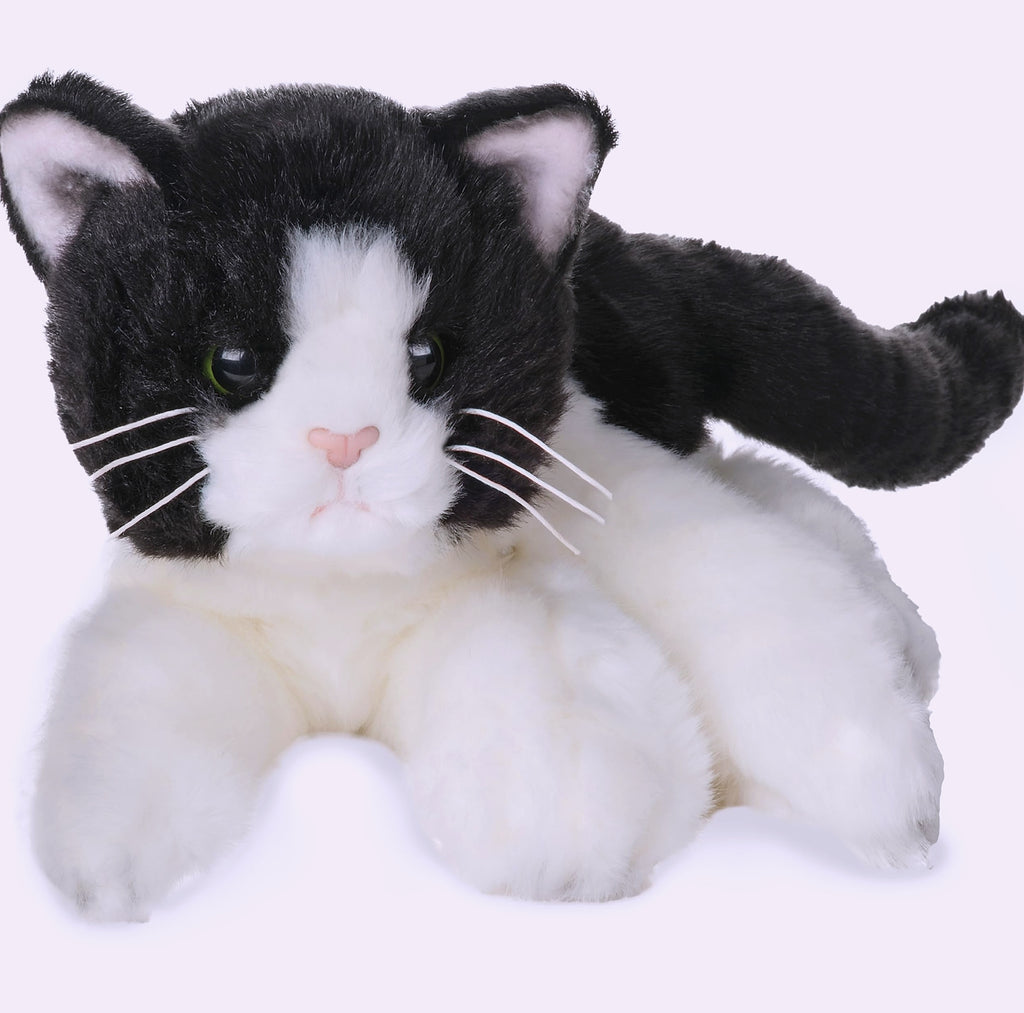 Bearington Domino Cat 15" Stuffed Animal Tuxedo Plush Toy