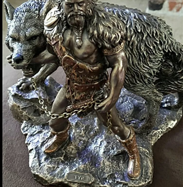 Nordic Mythology Tyr God Resin Statue 15cm Decorative Figure