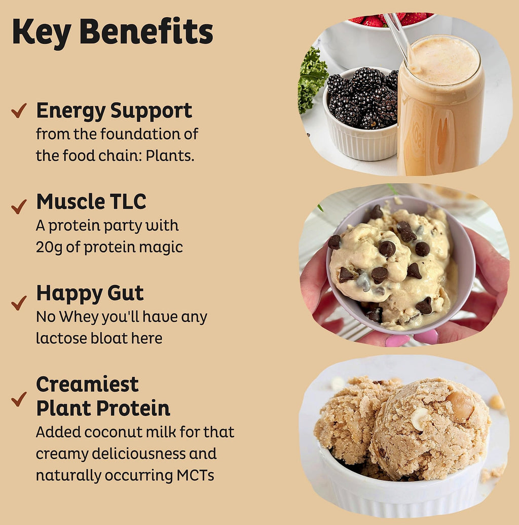 KOS Plant Based Vanilla Protein Powder, Organic Vegan