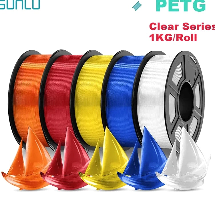PETG/ABS Filamnet 1.75mm 5Roll 1KG Neatly Wound Printer Filament for 3D Printer