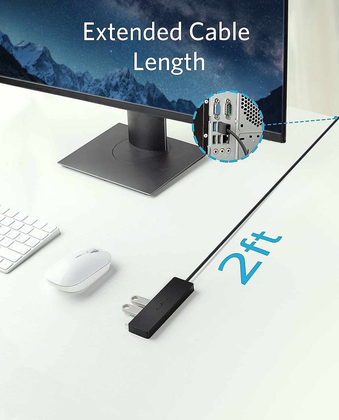 Anker 4-Port USB 3.0 Hub with 5Gbps Data Transfer Speed