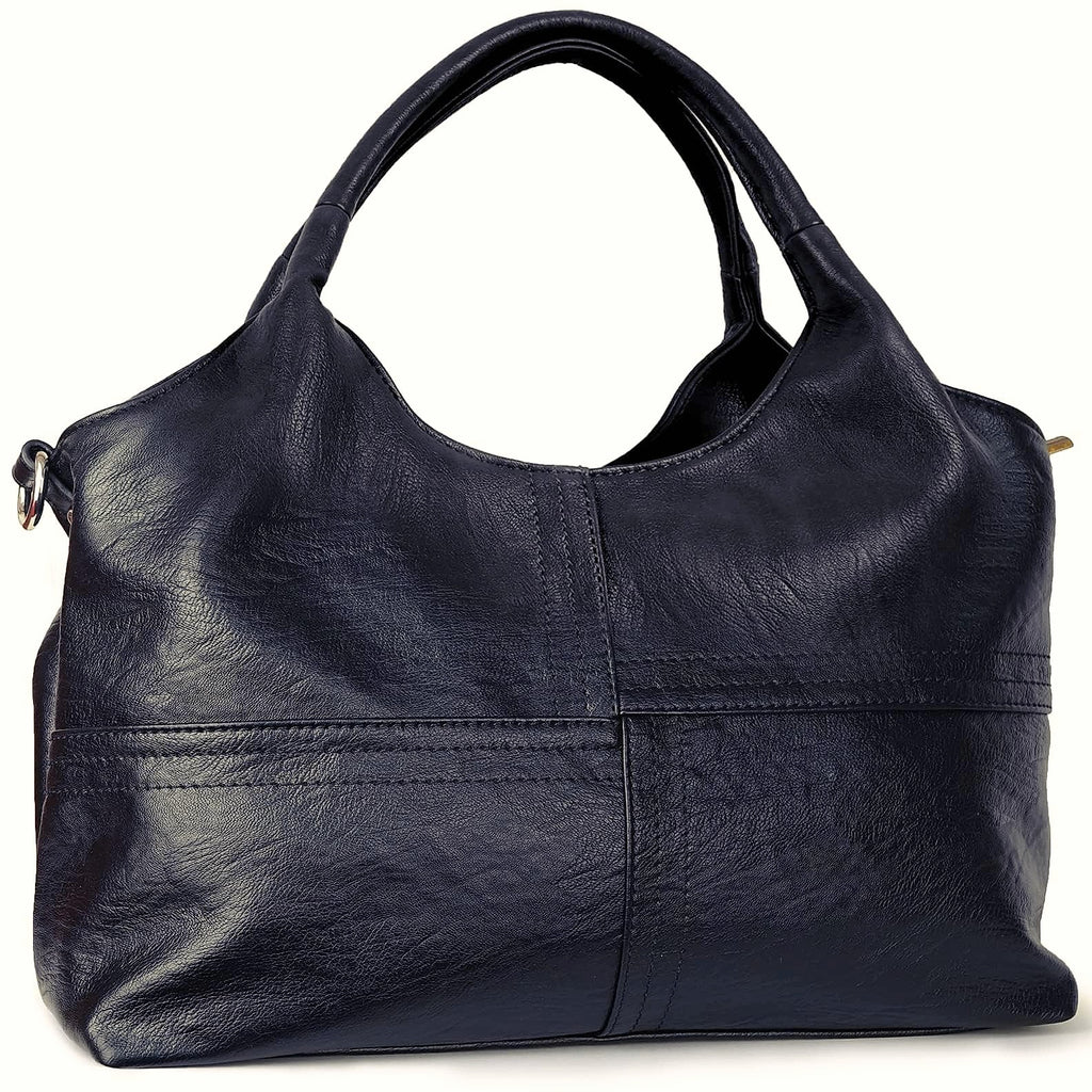 KOGTLA Medium Vegan Leather Tote Handbag with Detachable Strap