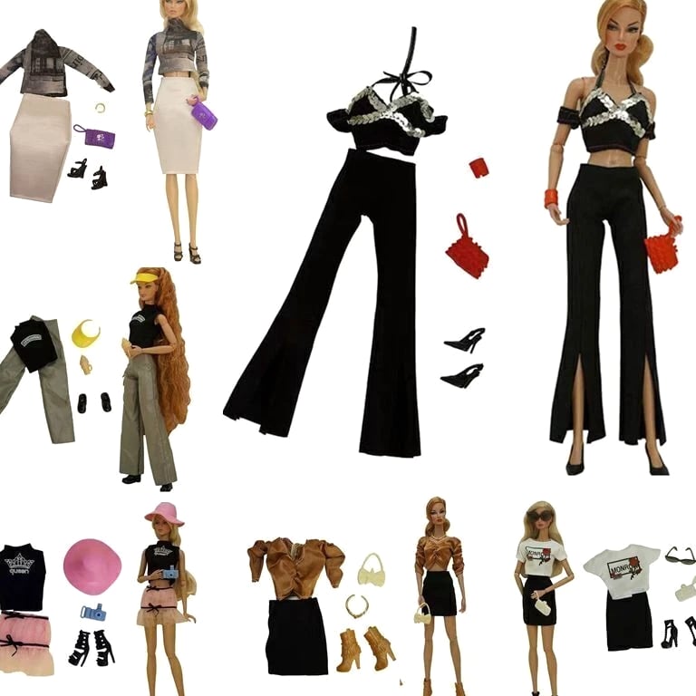 1/6 Doll Clothes Outfits Set Shirt Coat Jacket Skirt Dress Pant Accessory 11.5in