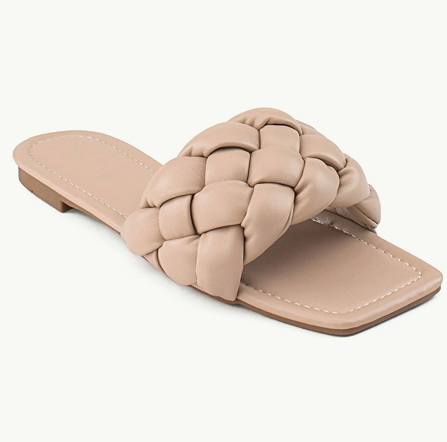 RF Room of Fashion Women's Open Square Toe Slide Sandals