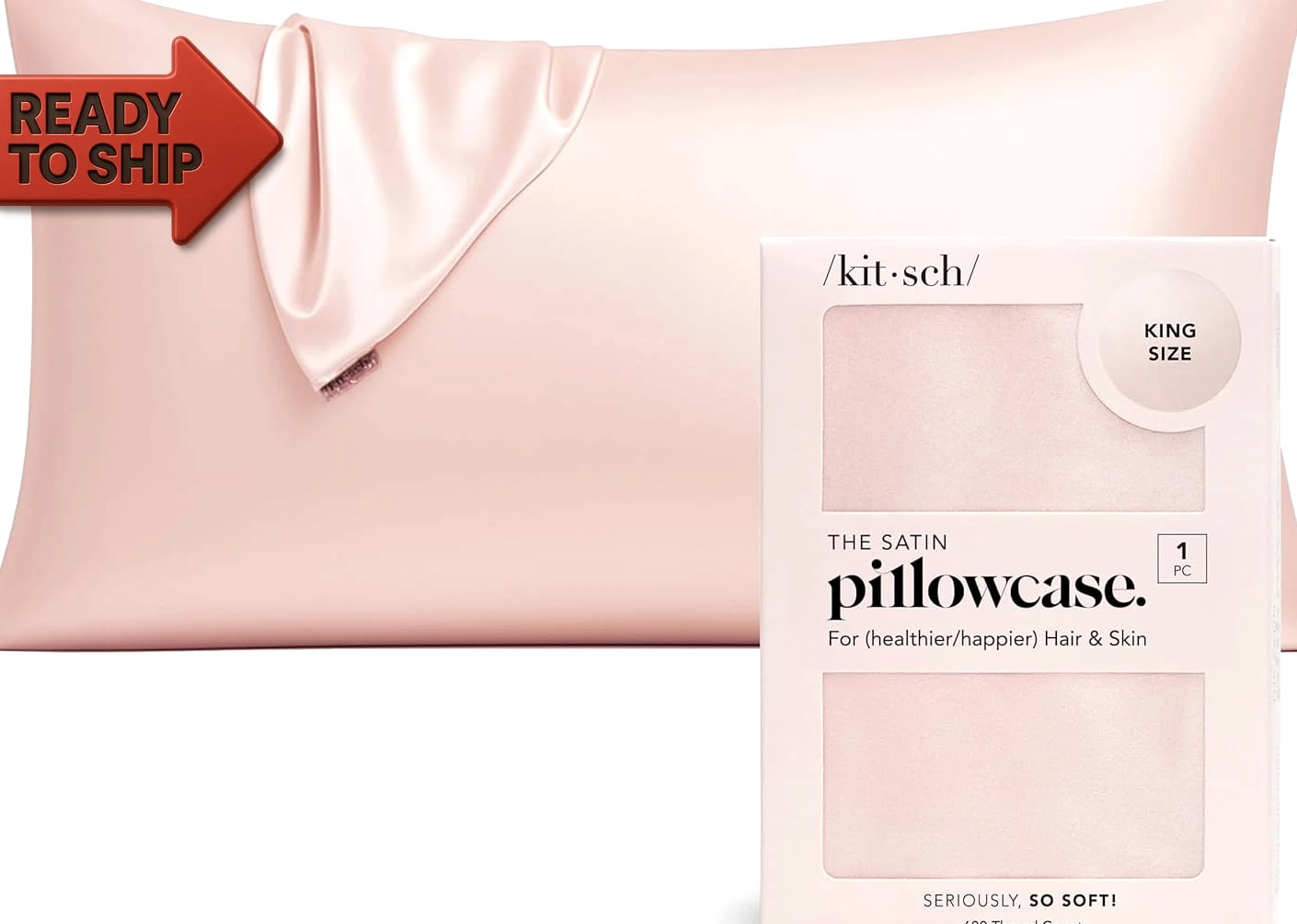 Satin Pillowcase, Softer than Silk Pillow Cases King, Cooling Pillow Covers, Sa