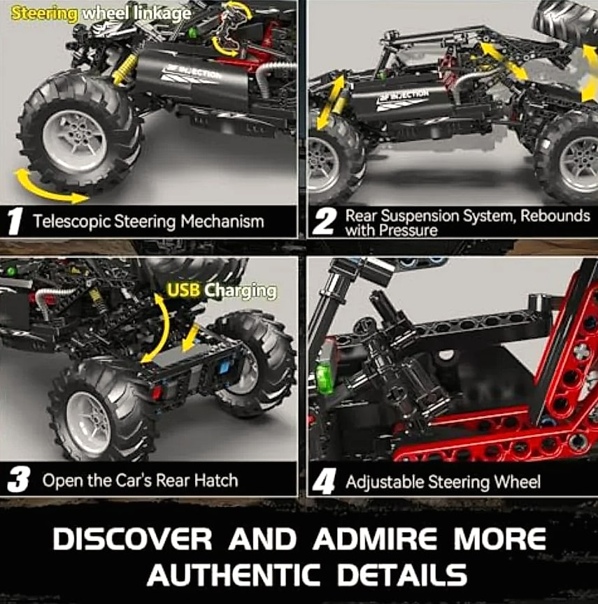 Mould King Bigfoot RC Climbing Car Building Kit