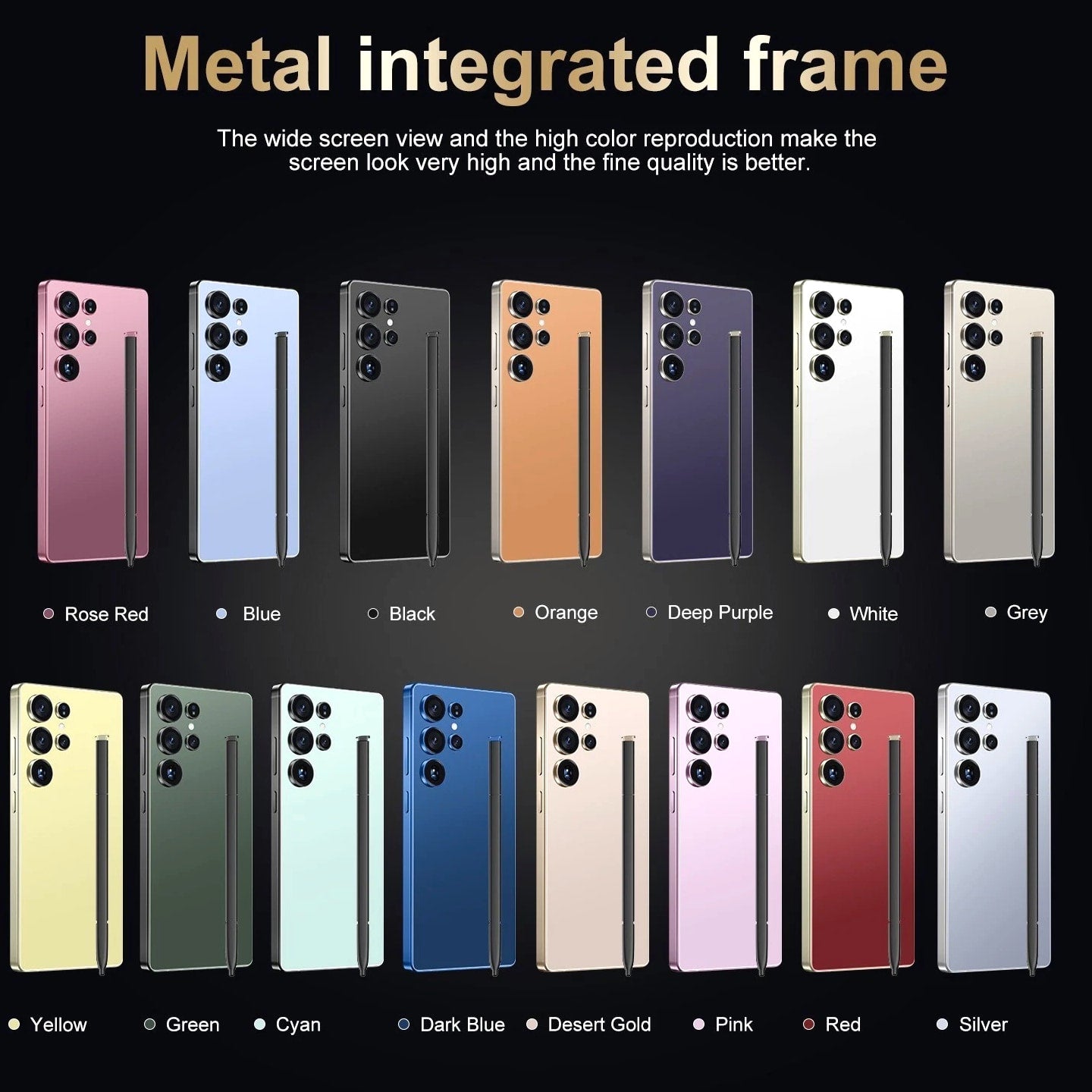 Unlocked Cell Phone 25 Ultra 128GB 5G Dual SIM Smartphone Android 15 Cheap Phone