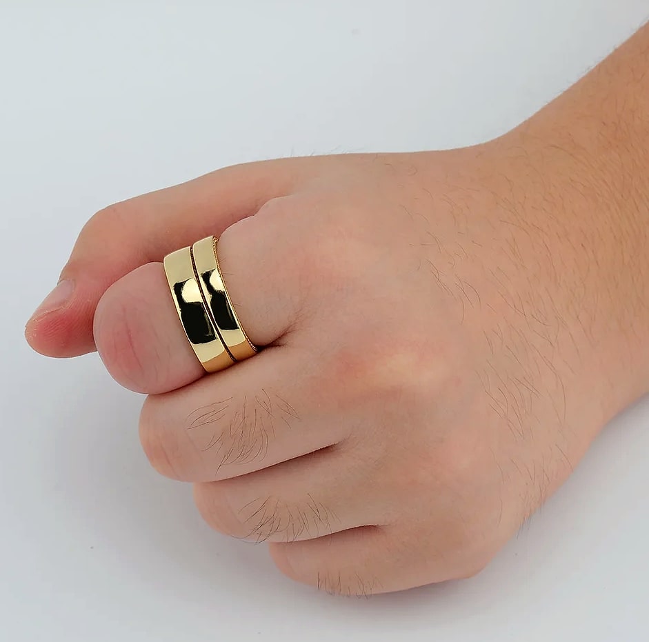 TOPGRILLZ Couple Rings 4mm/6mm 925 Sterling Silver