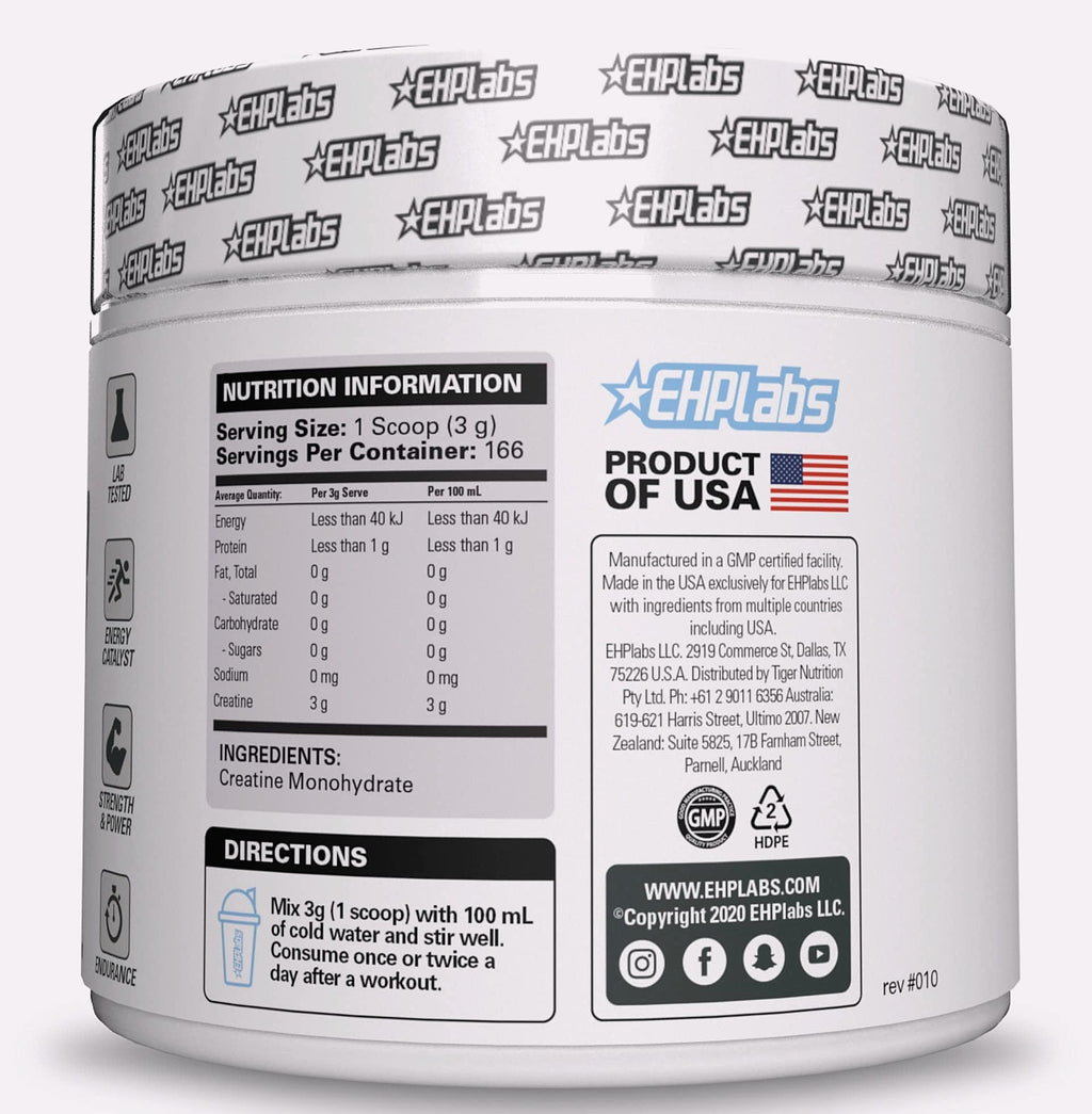 EHP Labs CREA-8 Micronized Creatine Monohydrate Powder 500g