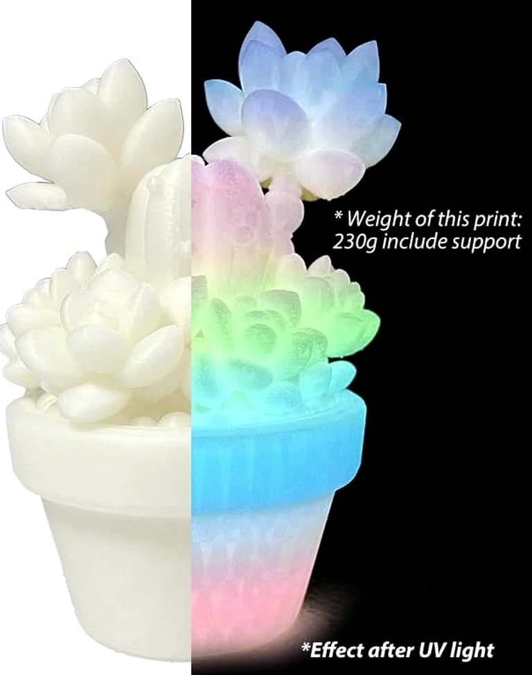 Glow in the Dark Gradient Rainbow 1.75mm PLA Filament, Luminous Vibrant Rainbow