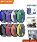 8-Pack Vacuum-Sealed Multicolor PETG Filament 1.75mm - 2kg for Reliable Printing