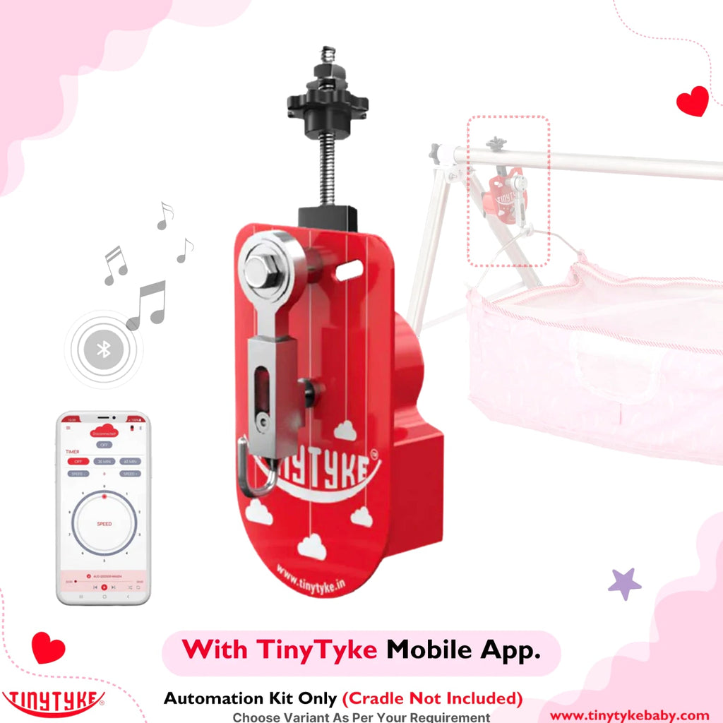 TinyTyke Baby Cradle Automation Kit with Mobile App | Automatic Swing Control